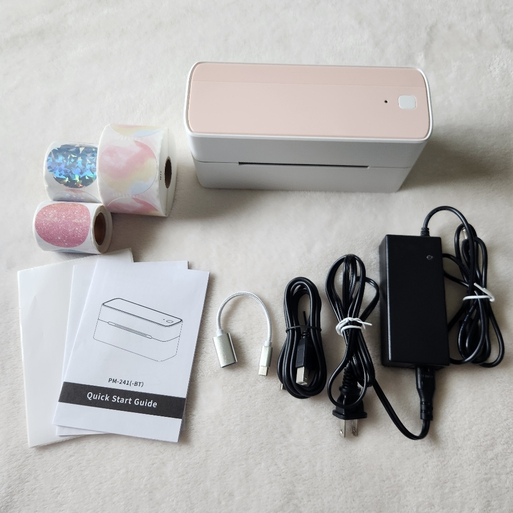 Thermal Printer with Accessories Print Labels & DIY Stickers